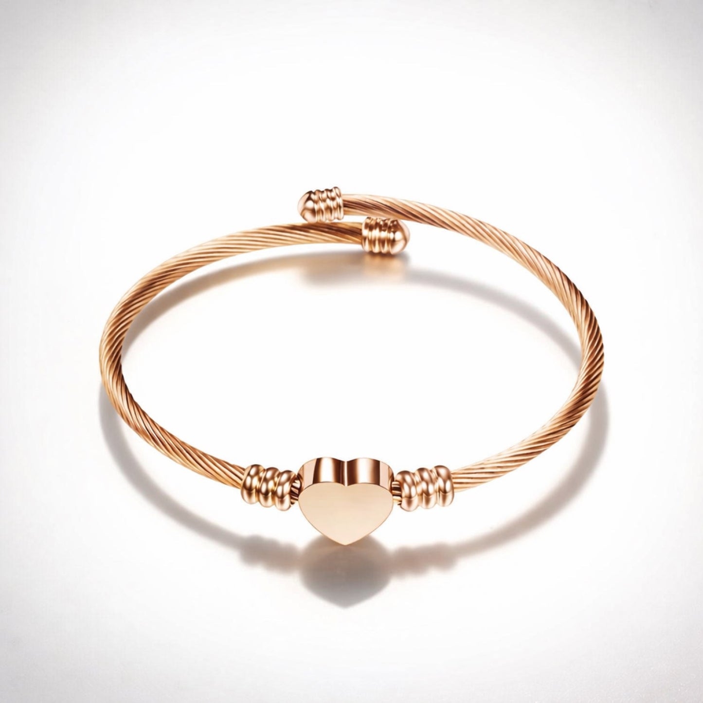 Heart Bangle Bracelet