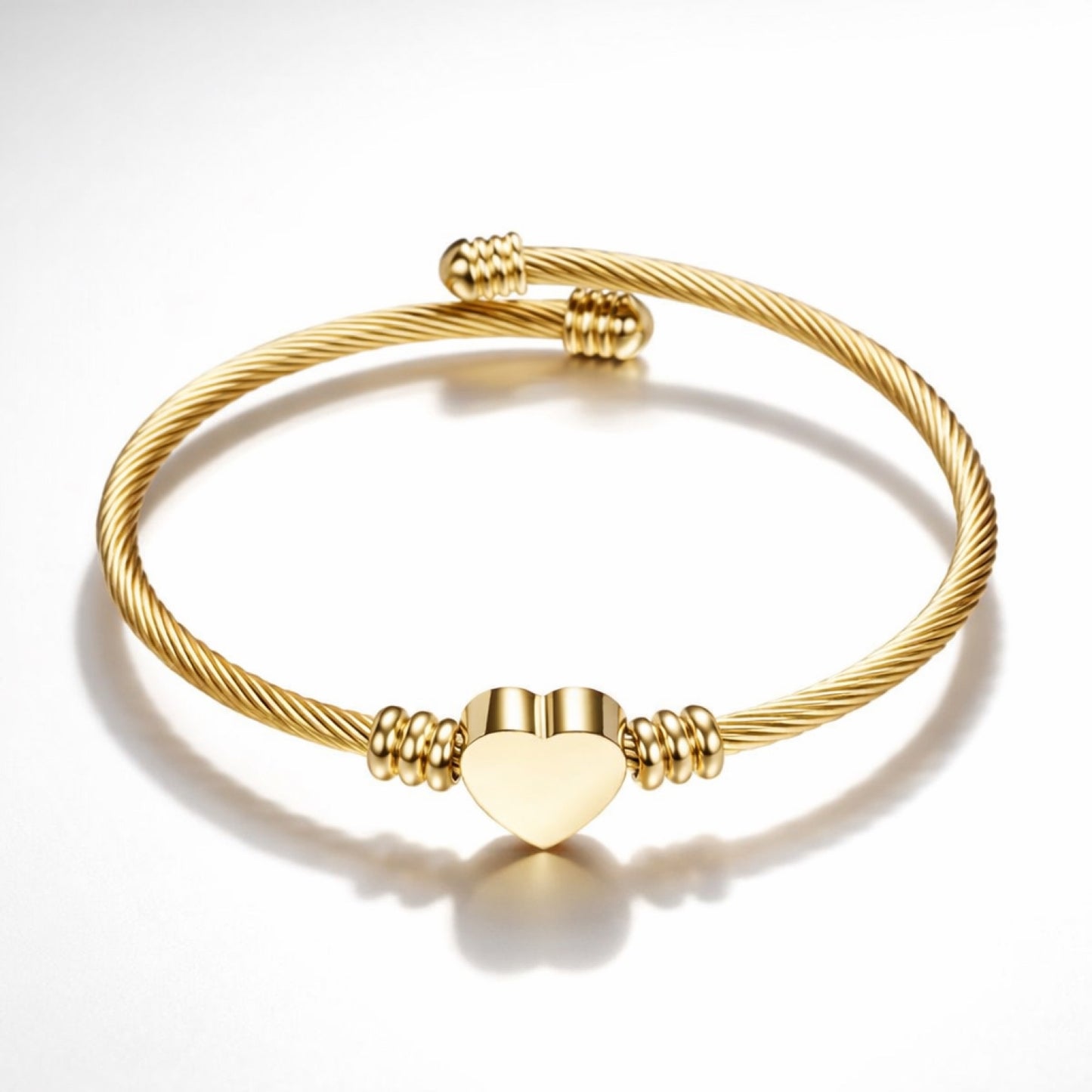 Heart Bangle Bracelet