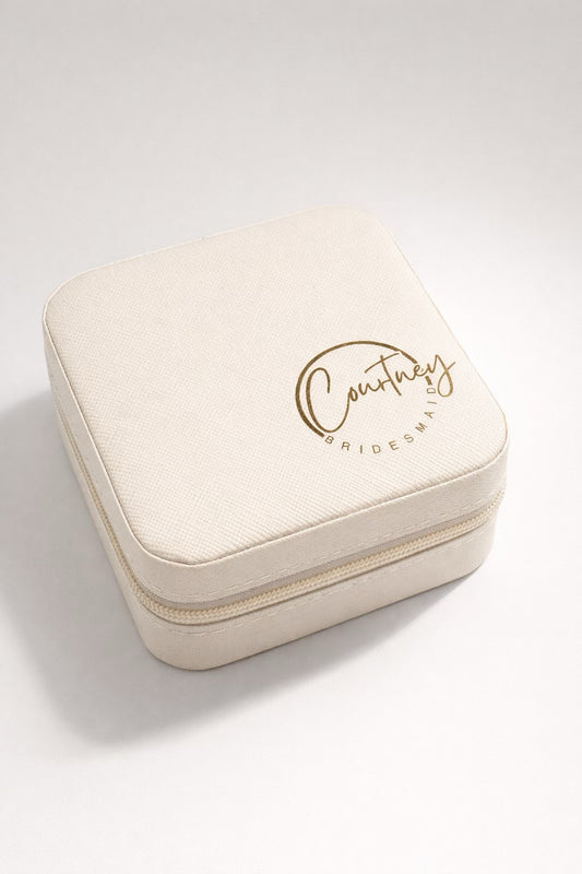 Personalized Bridesmaid Travel Jewelry Case
