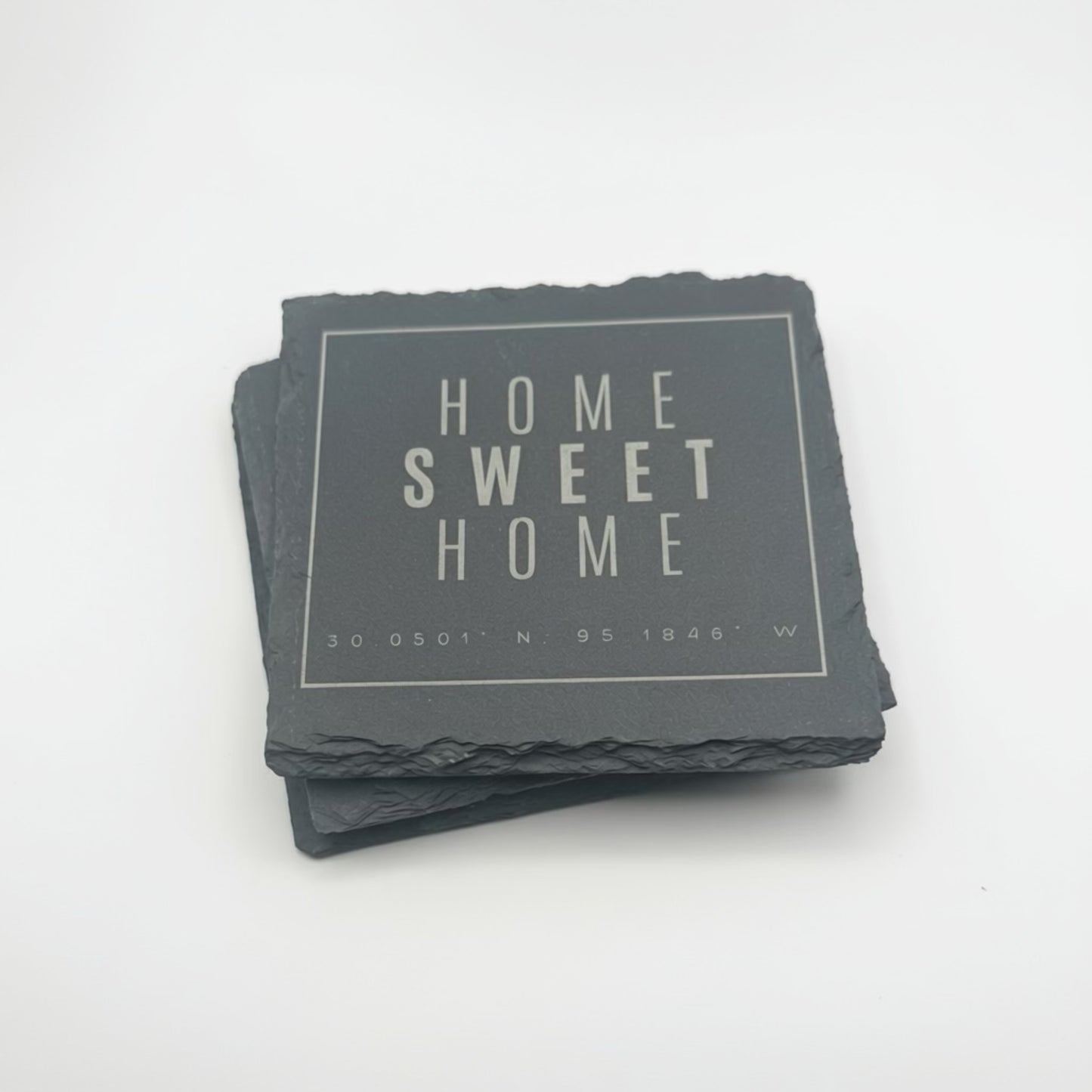 Home Sweet Home Slate Coasters- Set of 4