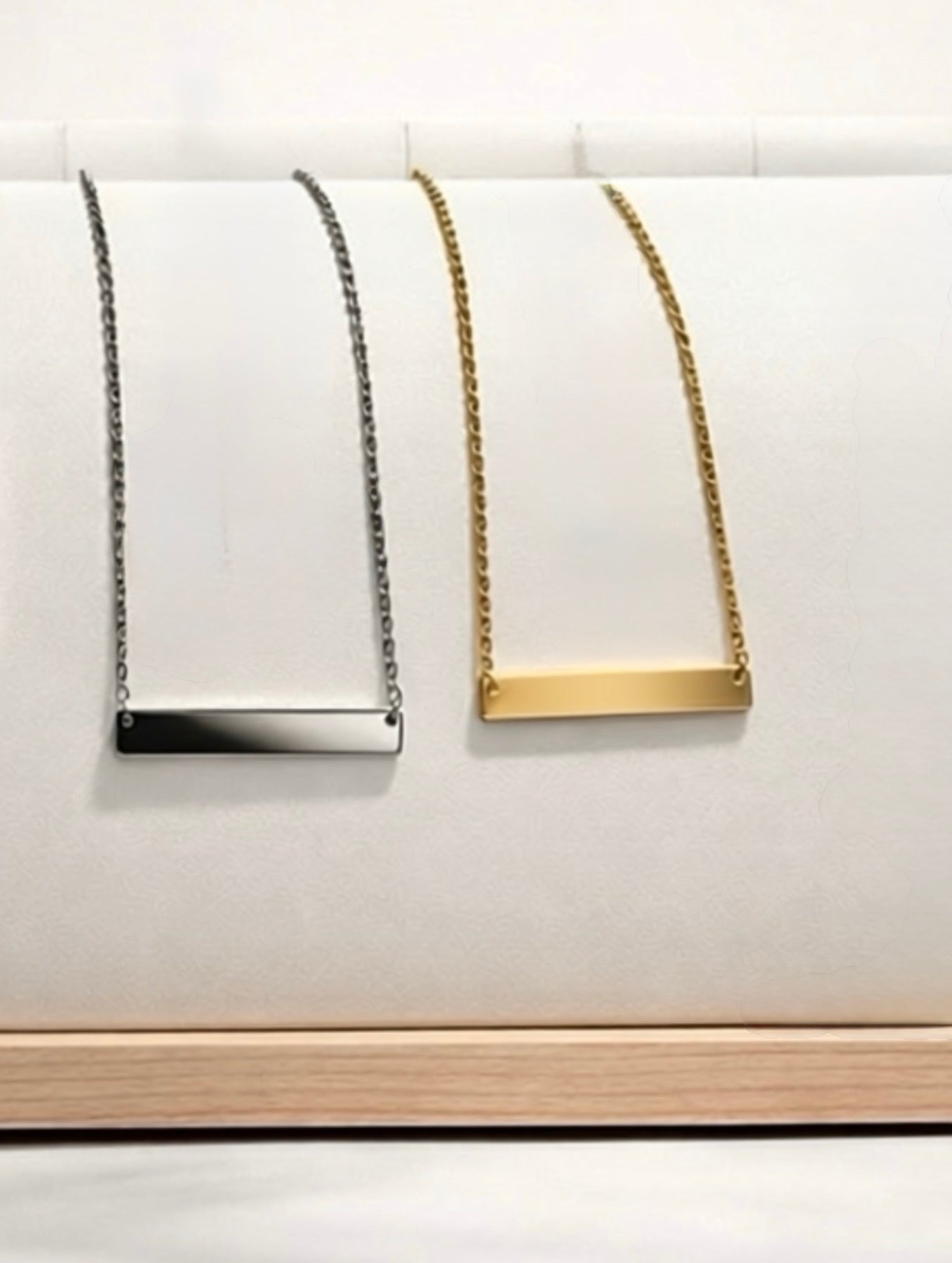 Customizable Horizontal Bar Necklace