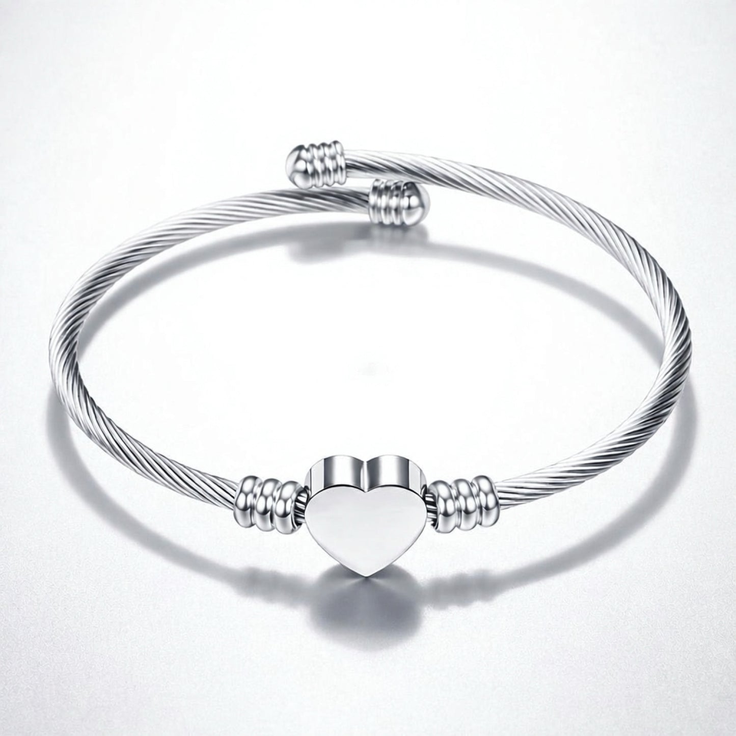 Heart Bangle Bracelet