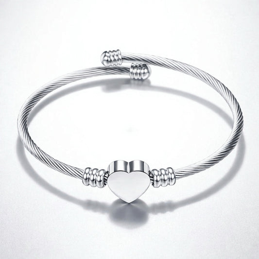 Heart Bangle Bracelet