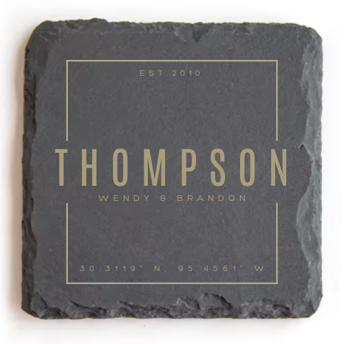 Personalized Natural Slate Coasters - Set of 4