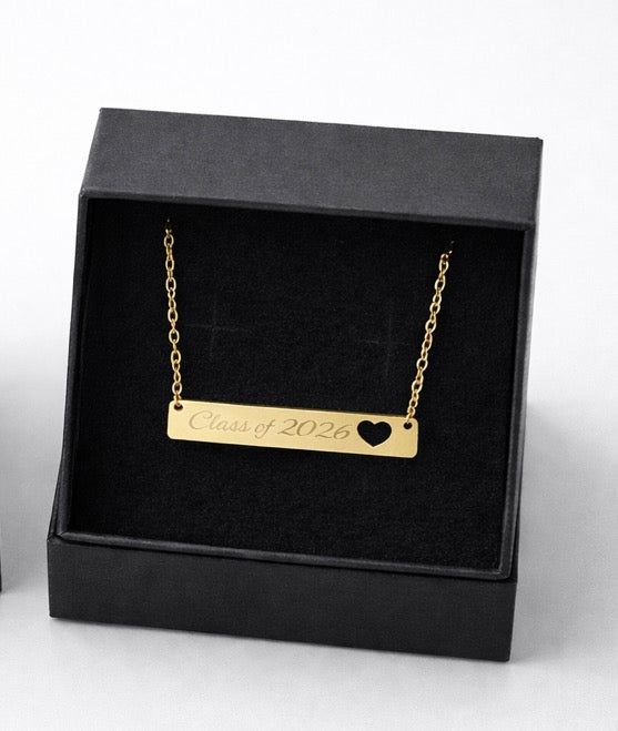 Class of 2026 Horizontal Bar Necklace