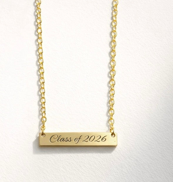 Class of 2026 Horizontal Bar Necklace