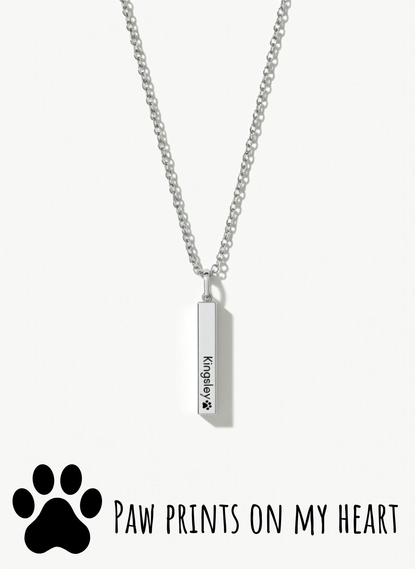 Pawprints on My Heart Necklace