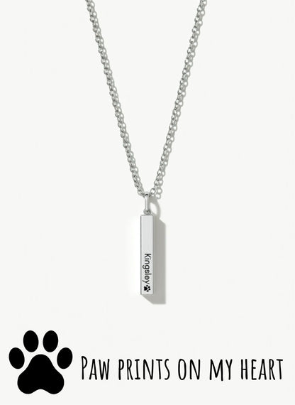 Pawprints on My Heart Necklace