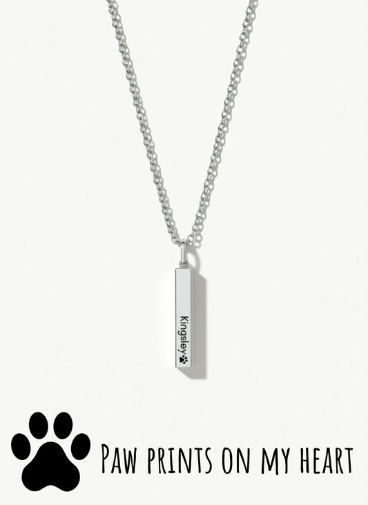 Pawprints on My Heart Necklace