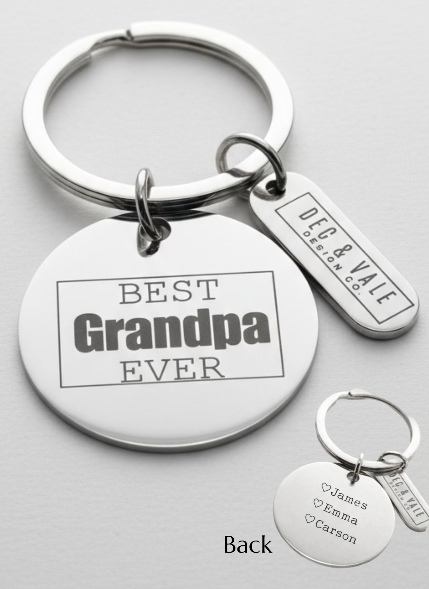 Best Grandpa Ever Personalized Keychain