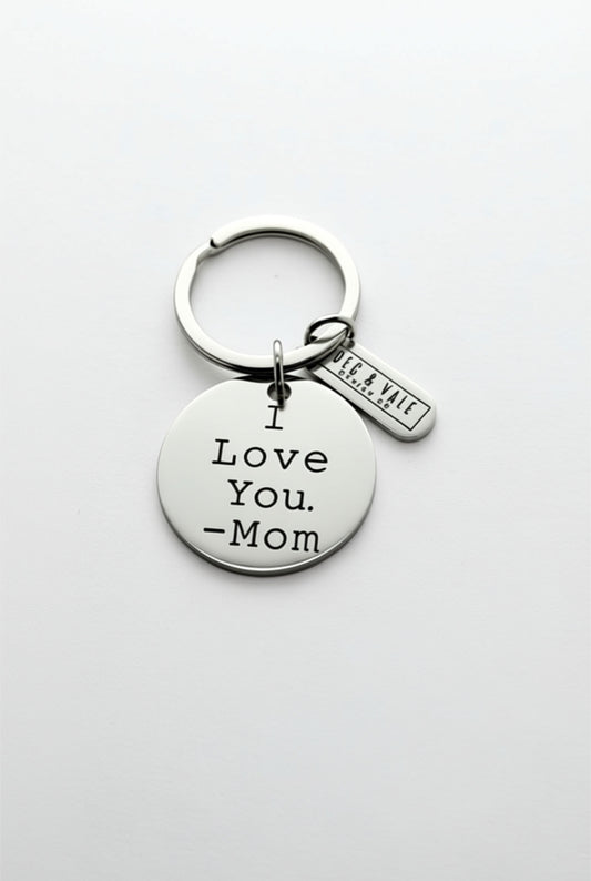 “I Love You - Mom” Personalized Keychain