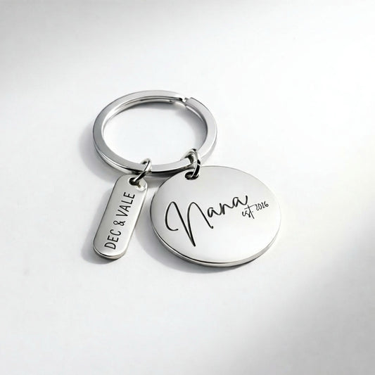 Nana Est. 2026 Personalized Keychain