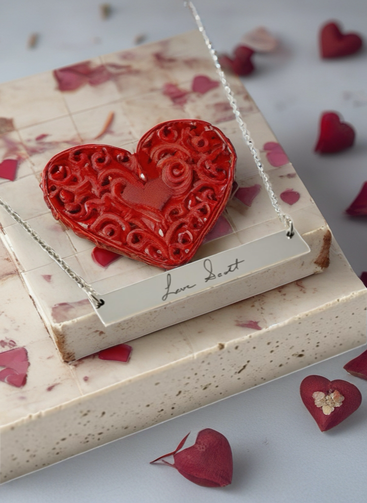 Personal handwritten necklace by Dec & Vale